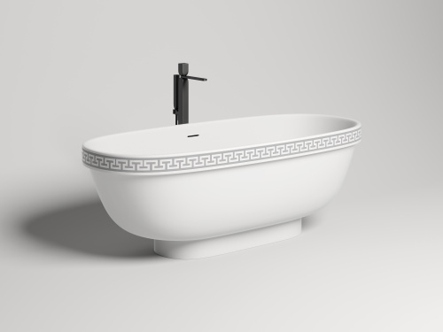 Ванна из искусственного камня Salini GRECA 103021MRF 179х79 отдельностоящая овальная
